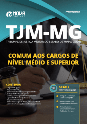 Apostila Concurso TJM MG 2020 Impressa e Download PDF Grátis Cursos Online Cargos de Nível Médio e Superior