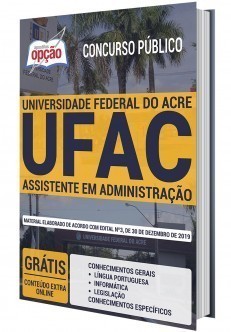 Apostila Concurso UFAC 2020 PDF e Impressa Assistente em Administração