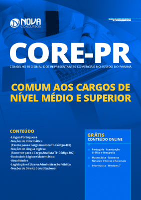 Apostila CORE PR 2020 PDF Nível Médio e Superior Grátis Cursos Online