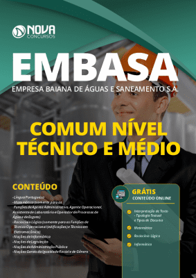 Apostila EMBASA 2020 PDF Nível Médio Grátis Cursos Online