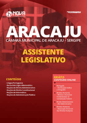 Apostila Concurso Câmara de Aracaju 2020 PDF Grátis Cursos Online Cargo de Assistente Legislativo