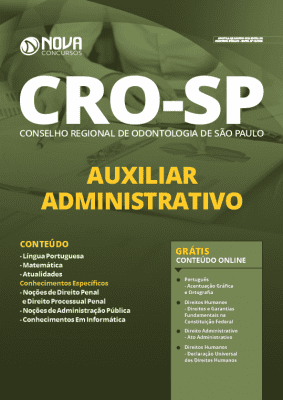 Apostila Concurso CRO SP 2020 PDF Auxiliar Administrativo