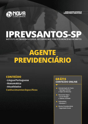 Apostila Concurso IPREVSANTOS 2020 PDF Download Agente Previdenciário