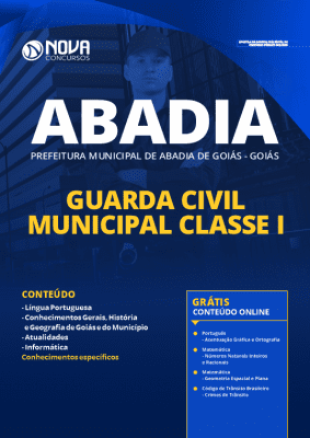 Apostila Concurso Prefeitura de Abadia de Goiás 2020 PDF Download Guarda Municipal