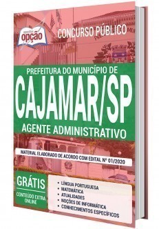 Apostila Prefeitura de Cajamar 2020 PDF Agente Administrativo