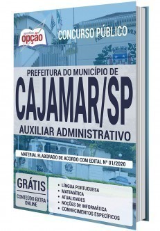 Apostila Prefeitura de Cajamar 2020 PDF Auxiliar Administrativo