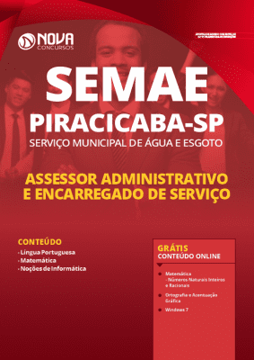 Apostila SEMAE Piracicaba 2020 PDF Assessor Administrativo e Encarregado de Serviço