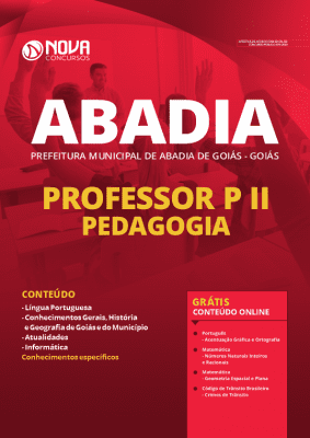 Apostila Prefeitura de Abadia de Goiás 2020 PDF Download Professor Pedagogia