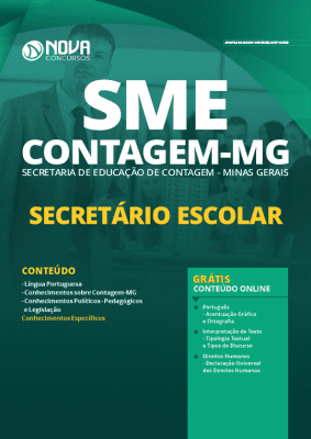 Apostila Concurso SME Contagem MG 2020 PDF Download Digital Secretário Escolar