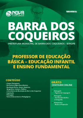 Apostila Concurso Prefeitura de Barra dos Coqueiros 2020 PDF Professor Download PDF Grátis Cursos Online