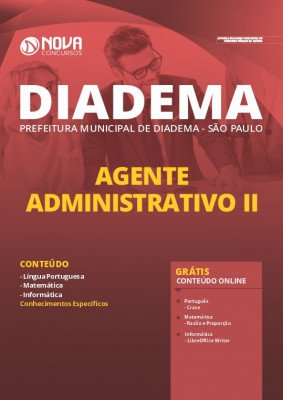 Apostila Concurso Prefeitura de Diadema 2020 PDF Agente Administrativo II PDF Download Digital