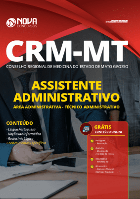 Apostila Concurso CRM MT 2020 PDF Assistente Administrativo Técnico Administrativo Download PDF Grátis Cursos Online