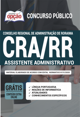 Apostila Concurso CRA RR 2020 PDF Download Assistente Administrativo