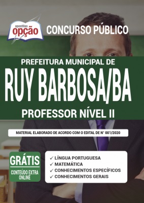 Apostila Prefeitura de Ruy Barbosa BA 2020 PDF Download