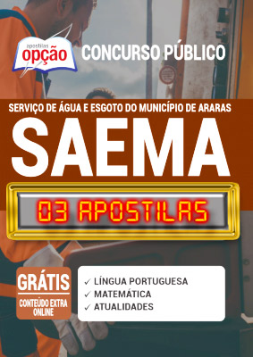 Apostila Concurso SAEMA Araras SP 2020 PDF Download Digital