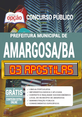 Apostila Prefeitura de Amargosa BA 2020 PDF Download Digital