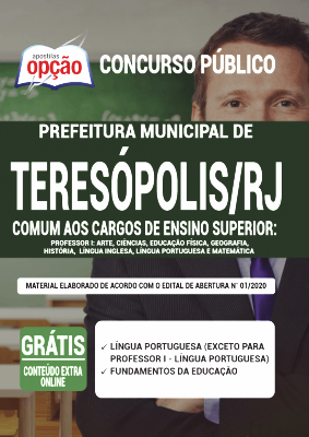 Apostila Concurso Teresópolis RJ 2020 PDF Download Digital Comum a Cargos de Professor