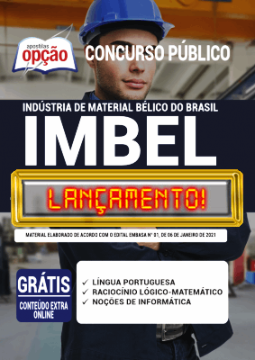 Apostila IMBEL 2021 PDF Grátis Conteúdo PDF Download Editora Opção