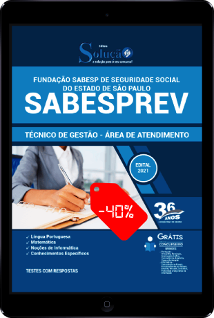 Apostila SABESPREV 2021 PDF Download Desconto