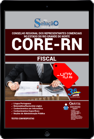 Apostila CORE RN 2021 PDF Download Grátis Fiscal