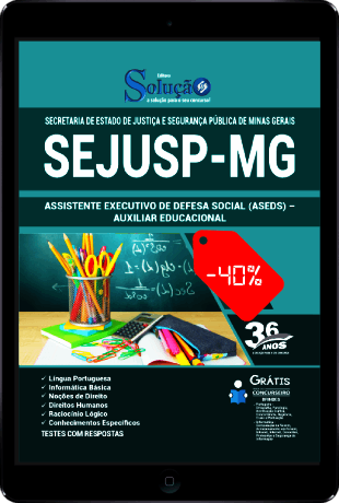 Apostila SEJUSP MG 2021 PDF Grátis Download Conteúdo Online