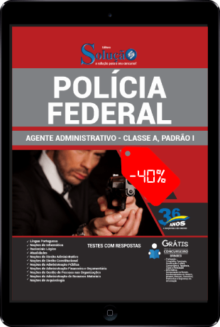 Apostila Agente Administrativo PF 2021 PDF Grátis