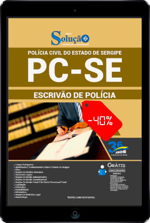 Apostila PC SE 2021 PDF Grátis Escrivão de Polícia