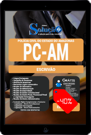 Apostila PC AM 2021 PDF Grátis Escrivão de Polícia