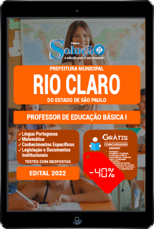 Apostila Prefeitura de Rio Claro SP 2022 PDF Grátis Professor