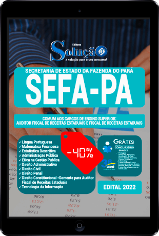 Apostila SEFA PA 2022 PDF Download Grátis Auditor