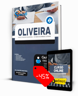 Apostila Prefeitura de Oliveira MG 2022 PDF Grátis Curso Online