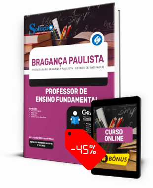 Apostila Prefeitura de Bragança Paulista 2023 PDF Grátis Curso Online Professor