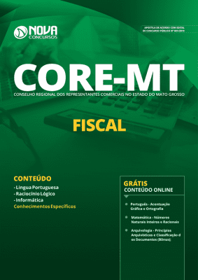 Apostila Concurso CORE MT 2019 Fiscal Grátis Cursos Online