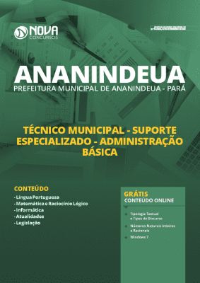 Apostila Prefeitura de Ananindeua 2020 PDF Nível Médio