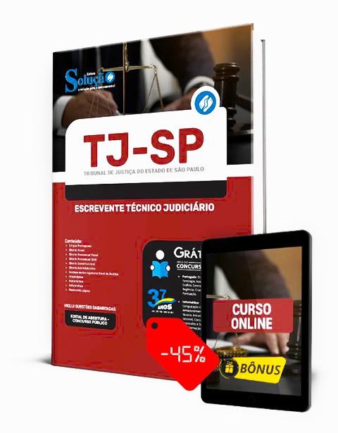 Apostila Escrevente TJ SP 2023 PDF Grátis Curso Online