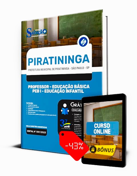 Apostila Prefeitura de Piratininga SP 2023 PDF Grátis
