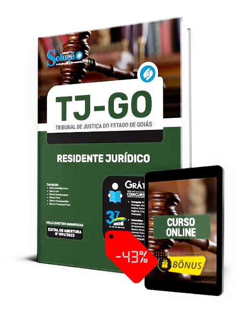 Apostila TJ GO 2023 PDF Download Grátis Curso Online Residente Jurídico